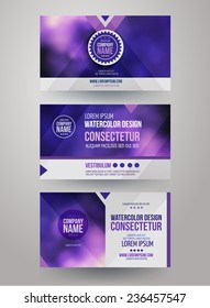 Vector Corporate identity templates with blurred abstract background