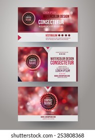 Vector Corporate identity templates with blurred abstract background