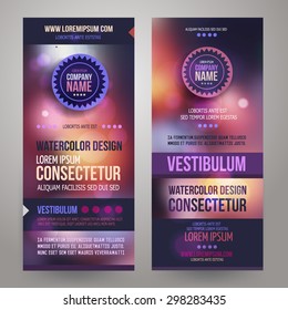 Vector Corporate identity templates design with blurred abstract background