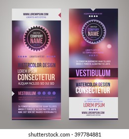 Vector Corporate identity templates design with blurred abstract background
