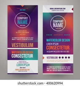 Vector Corporate identity templates design with blurred abstract background