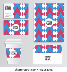 Vector corporate identity templates. Letterhead, envelope, business card