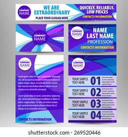 Vector Corporate identity templates in modern flat style with colored stripes