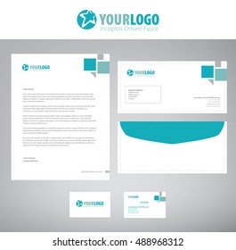 Vector corporate identity templates. Modern business stationery design