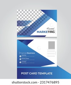 
 Diseño de postales de mercadotecnia corporativa de vectores.