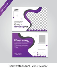  Vector corporate marketing postcard design