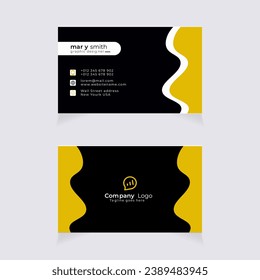 Vector corporate modern business card design professional creative visiting card template