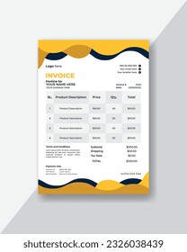 vector corporate modern business invoice template design.