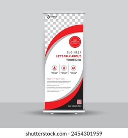 Vektorgrafik Corporate Roll Up Banner Design Vorlage