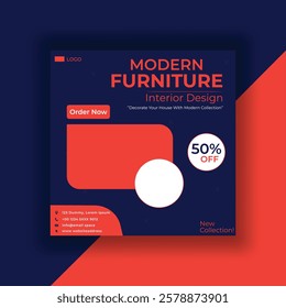 Vector corporate social media banner or Instagram post template