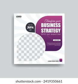 Vector corporate social media post template design