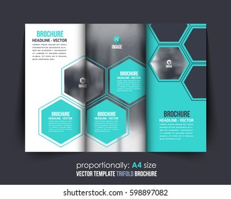 Vector Corporate Trifold Leaflet, Textbook, Brochure Cover Design. Image Add Feature, Business Elements and Print Ready Minimal A4 Pamphlet or Booklet Template