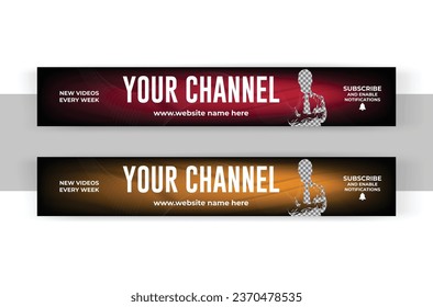 Vector corporate unique YouTube cover template, Business YouTube banner channel art or cover template design