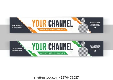 Vector corporate unique YouTube cover template, Business YouTube banner channel art or cover template design