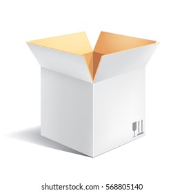vector corrugated board box on a white background delivery package