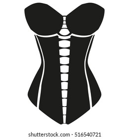 Vector corset, one color corset,