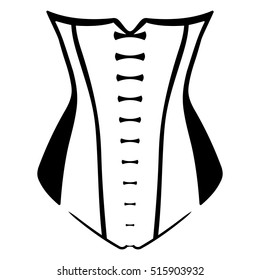 Vector Corset, One Color Corset, Burlesque Icon