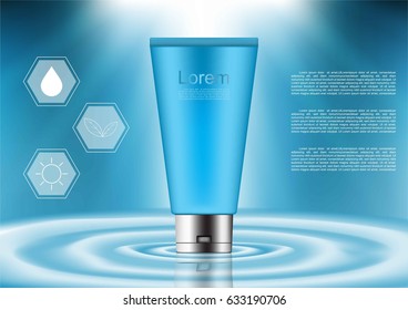 Vector cosmetic advertising template