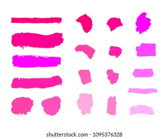 Vector Cosmetic Blank Samples, Set of Different Tones, Make Up Strokes.