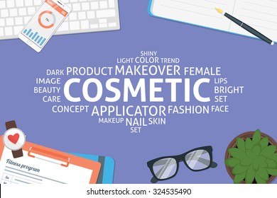 vector cosmetic concept,template
