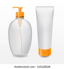 Vector cosmetic container, bottle. Tube Of Cream