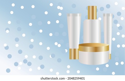 vector cosmetic creams. flat image of tubes of face creams. face and body skin care