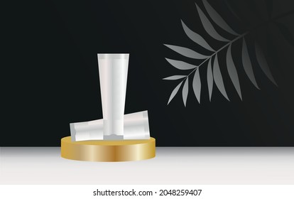 vector cosmetic creams. flat image of tubes of face creams. face and body skin care