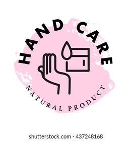 Vector cosmetic logo design template. Beauty brand mark, health care, medicine company insignia isolated. Skin care. Woman health, linear flat simple beauty signs. Natural eco product label.