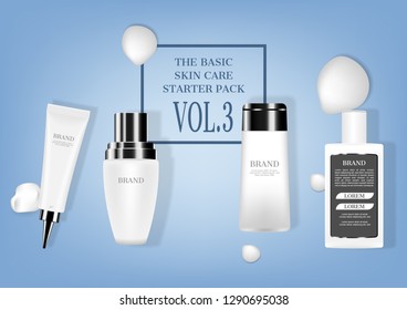 Vector cosmetic mockup template