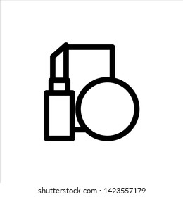 Vector cosmetic outline web icon. black symbol with flat line style icon for web site design, logo, app, UI isolated on white background