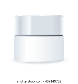 Vector cosmetic package for cream on a white background.