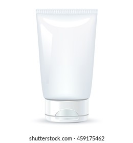 Vector cosmetic package for cream on a white background.