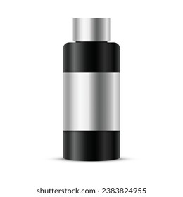 El paquete cosmético vectorial se burla del blanco.