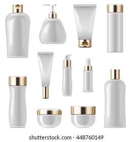 Vector Cosmetic Packaging Icons Set 3