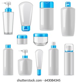 Vector Cosmetic Packaging Icons Set 12