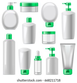 Vector Cosmetic Packaging Icons Set 13