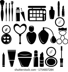 Diseño de cosméticos vectores Color negro