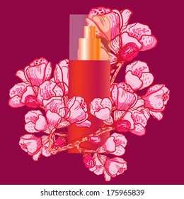 vector cosmetics tube with moisturizer