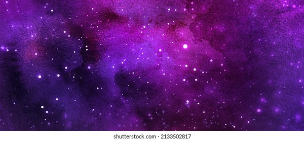 Vector cosmic illustration. Beautiful colorful space nebula background