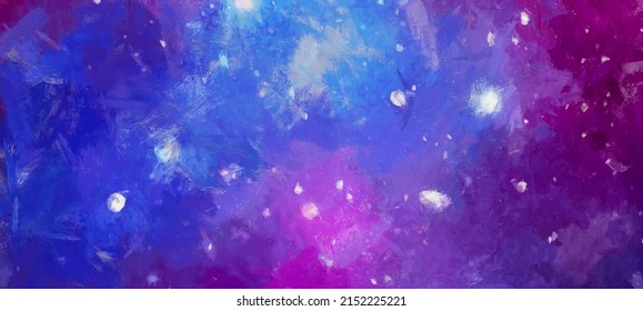 Vector cosmic illustration. Beautiful colorful space nebula background