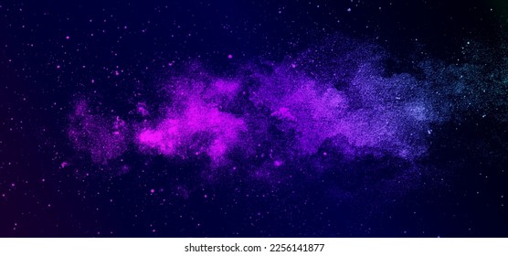 Vector cosmic illustration. Beautiful colorful space background. Watercolor Cosmos