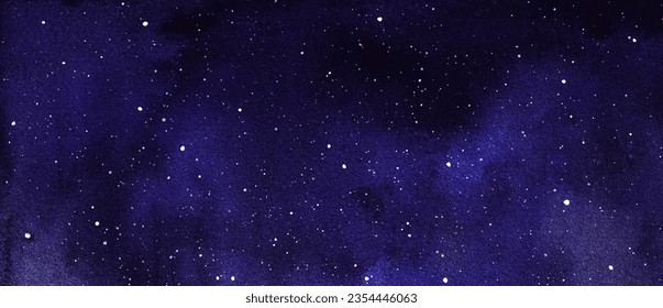 Vector cosmic illustration. Beautiful colorful space background. Watercolor Cosmos