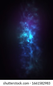 Vector cosmic illustration. Colorful space background with stars