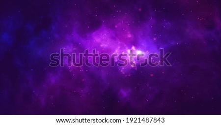 Vector cosmic watercolor illustration. Colorful space background