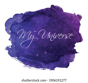 Vector cosmic watercolor shape illustration 