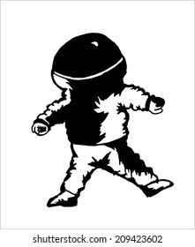 Vector cosmonaut