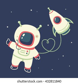 vector cosmonaut illustration