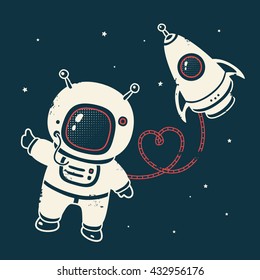 vector cosmonaut illustration