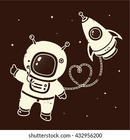 vector cosmonaut illustration