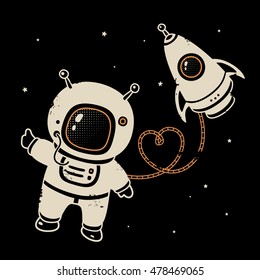 vector cosmonaut illustration